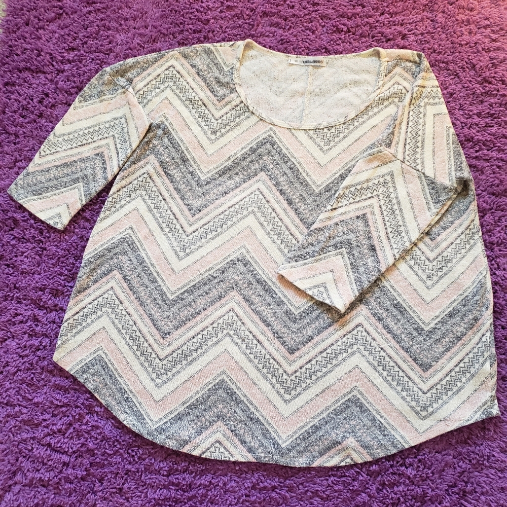 EUC Maurice's Chevron Knitted Top Sz 2x